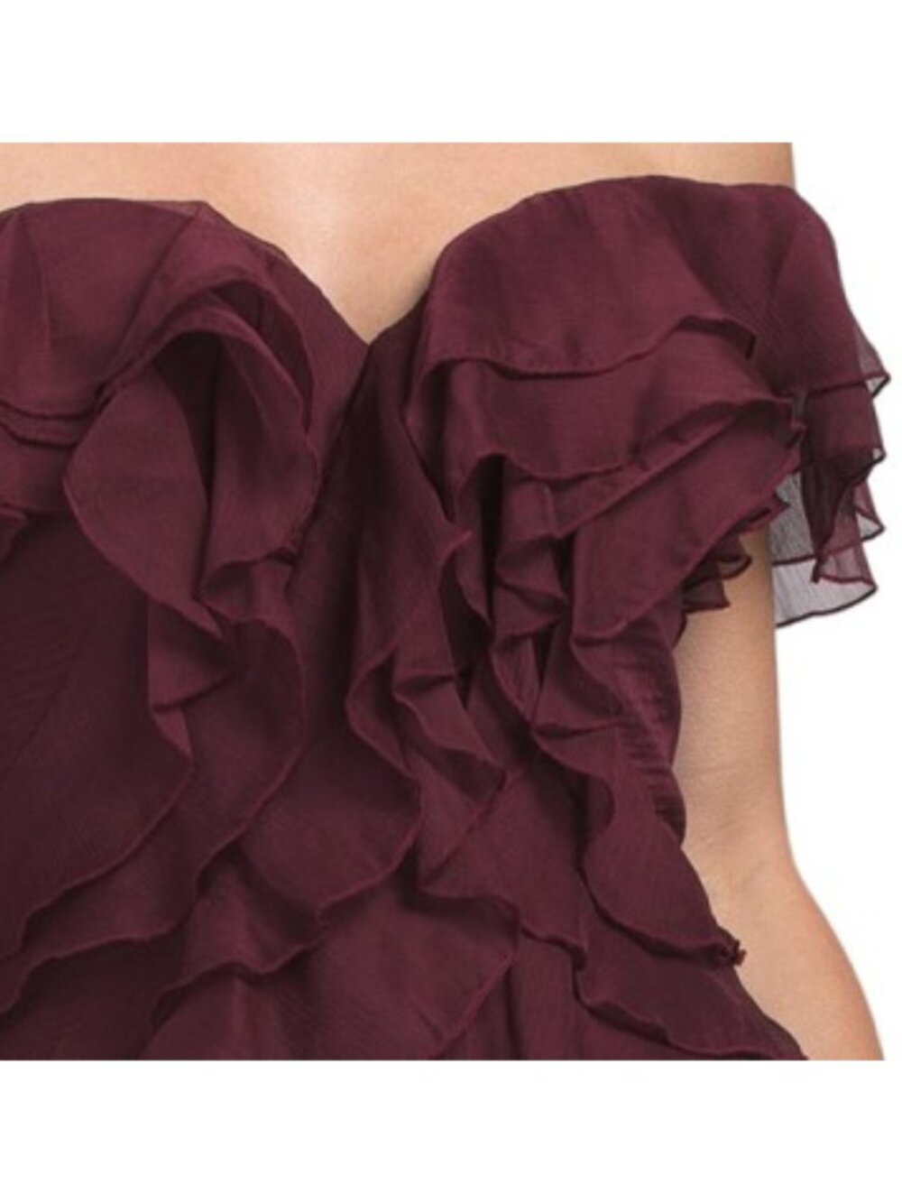 AMUR Emaline Chiffon Cascade Dress - Picture 3 of 5
